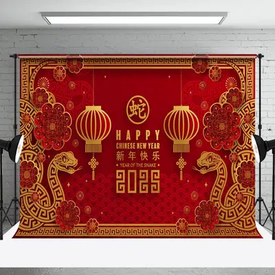 Aperturee Chinese New Year Year Of The Snake Holiday Backdrop - Aperturee