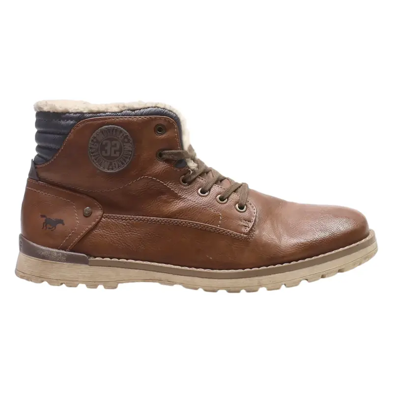 MUSTANG Lace-Up Boots Brown Leather Mens UK 11