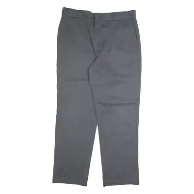 DICKIES Chino Mens Trousers Grey Regular Straight W38 L32