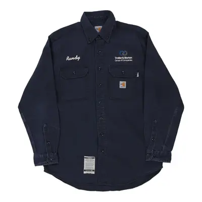 Trotter & Morton Carhartt Shirt - Large Navy Cotton