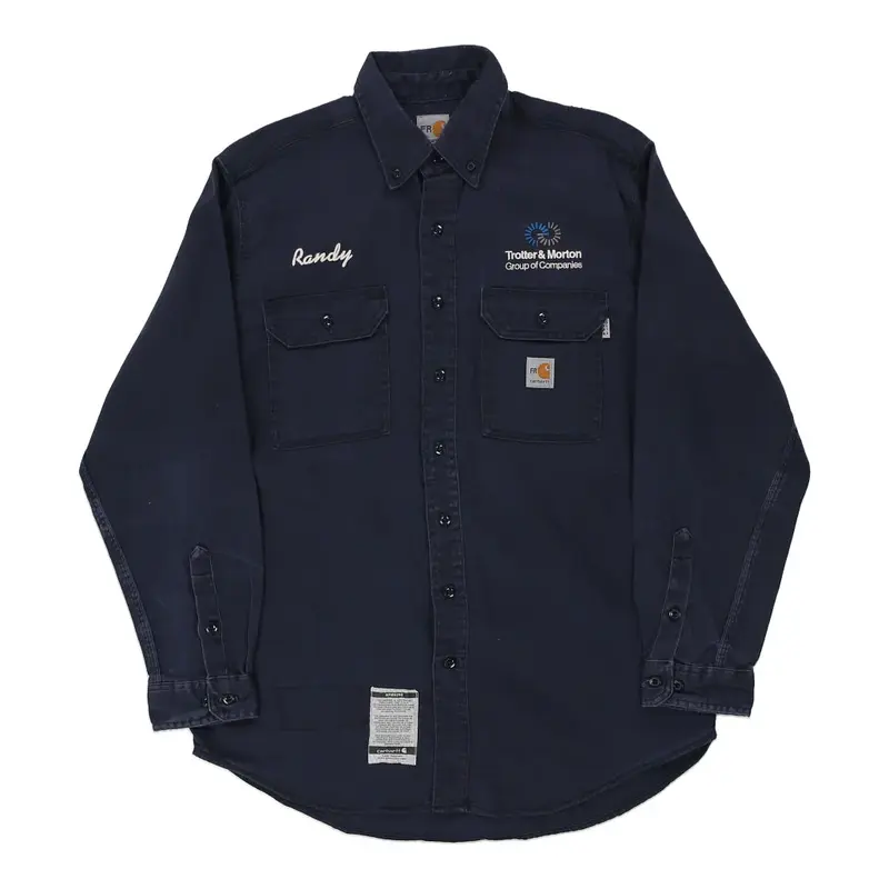 Trotter & Morton Carhartt Shirt - Large Navy Cotton