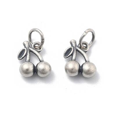 925 Sterling Silver Cherry Charms