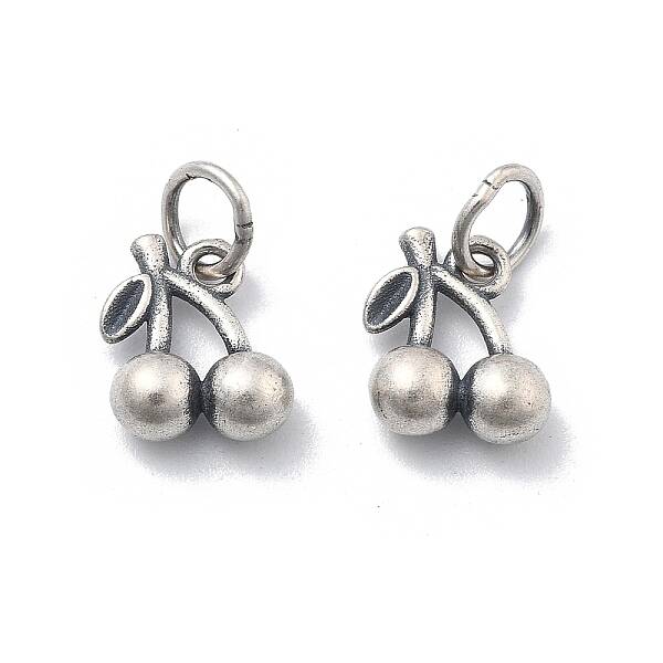 925 Sterling Silver Cherry Charms
