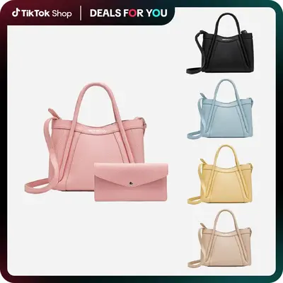 NEWBELLA Kelly S Size 2 PCS Set Top Handle Bag - Daily Casual PU Material with Magnetic Closure High Capacity Handbag 2025 SP...