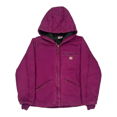 Age 14 Carhartt Jacket - Large Purple Cotton Blend