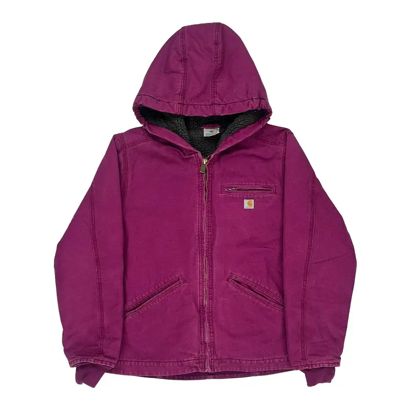 Age 14 Carhartt Jacket - Large Purple Cotton Blend