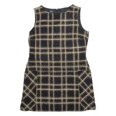 HOBBS LONDON Womens Shift Dress Black Check Sleeveless Knee Length UK 14