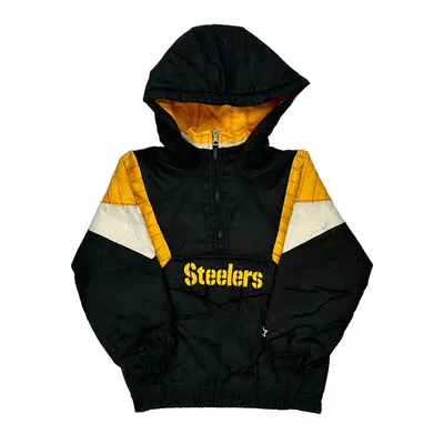 Age 8 Pittsburgh Steelers Starter Jacket - Medium Black Nylon