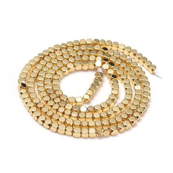 Electroplate Non-magnetic Synthetic Hematite Beads Strands