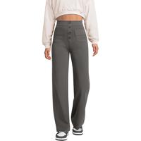 JEKAOYI Women's Business Casual Work Pants Straight Leg High Waisted Button Stretchy Business Work Casual Trousers Multiple P...