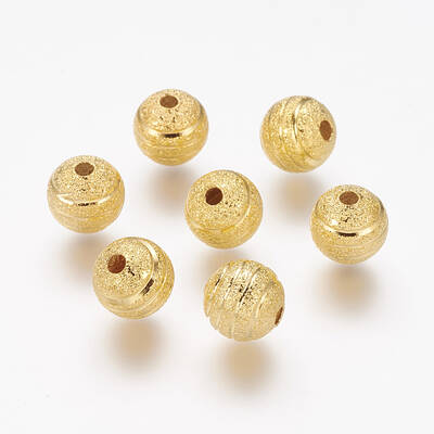 Brass Textured Beads