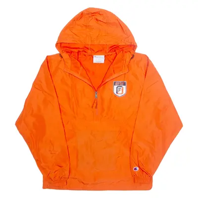 CHAMPION Mens Pullover Jacket Orange Hooded S