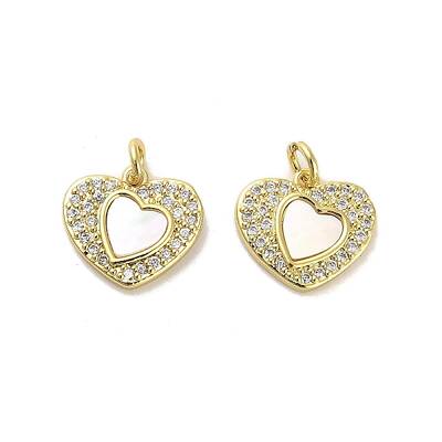 Brass Micro Pave Clear Cubic Zirconia Pendants