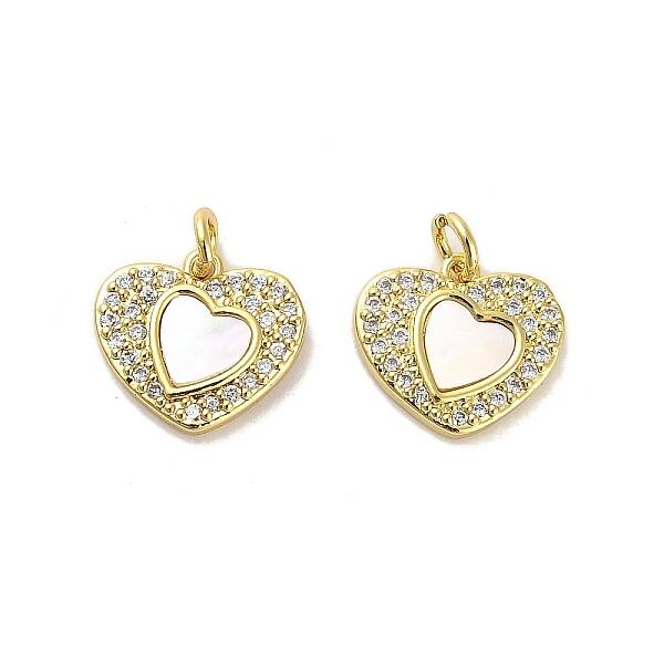 Brass Micro Pave Clear Cubic Zirconia Pendants