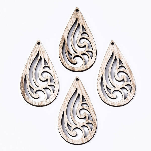 Unfinished Hollow Wood Big Pendants