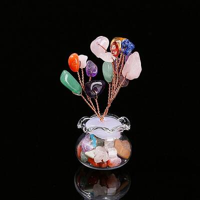 Natural Mixed Stone Chips Tree Decorations