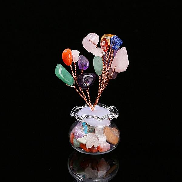 Natural Mixed Stone Chips Tree Decorations