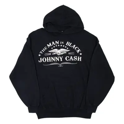 FRUIT OF THE LOOM Johnny Cash Mens Black Hoodie XL