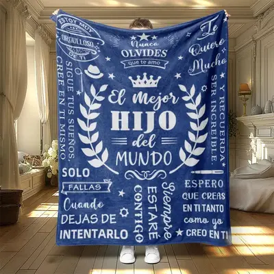 Letter Pattern Blanket, 1 Count Casual Soft Warm Throw Blanket, Air-conditioned Room Blanket, Warm Nap Blanket for Home & Off...