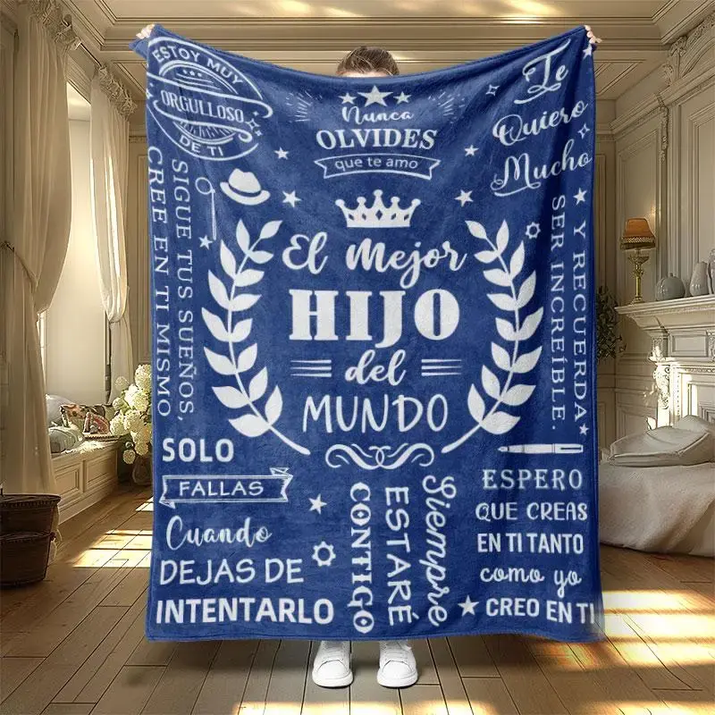 Letter Pattern Blanket, 1 Count Casual Soft Warm Throw Blanket, Air-conditioned Room Blanket, Warm Nap Blanket for Home & Off...