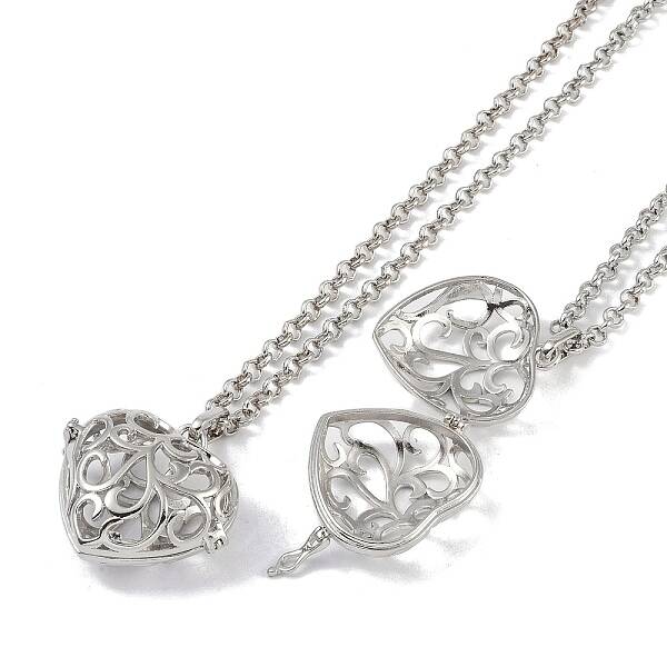 Brass Rhinestone Pendant Necklaces