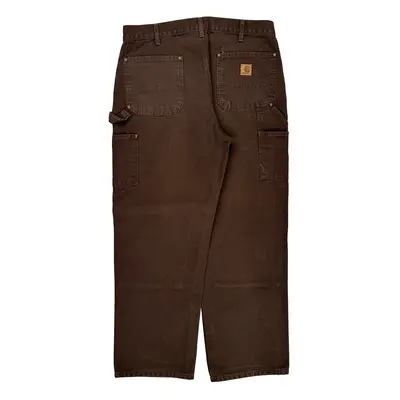 Carhartt Double Knee Carpenter Trousers - 36? Waist Brown Cotton