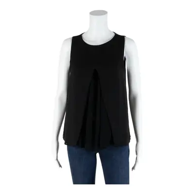 ZARA TRAFALUC Pleated Black Sleeveless Top Womens XS
