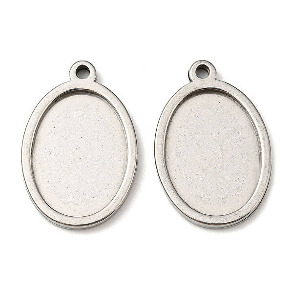 Non-Tarnish 201 Stainless Steel Pendant Cabochon Settings