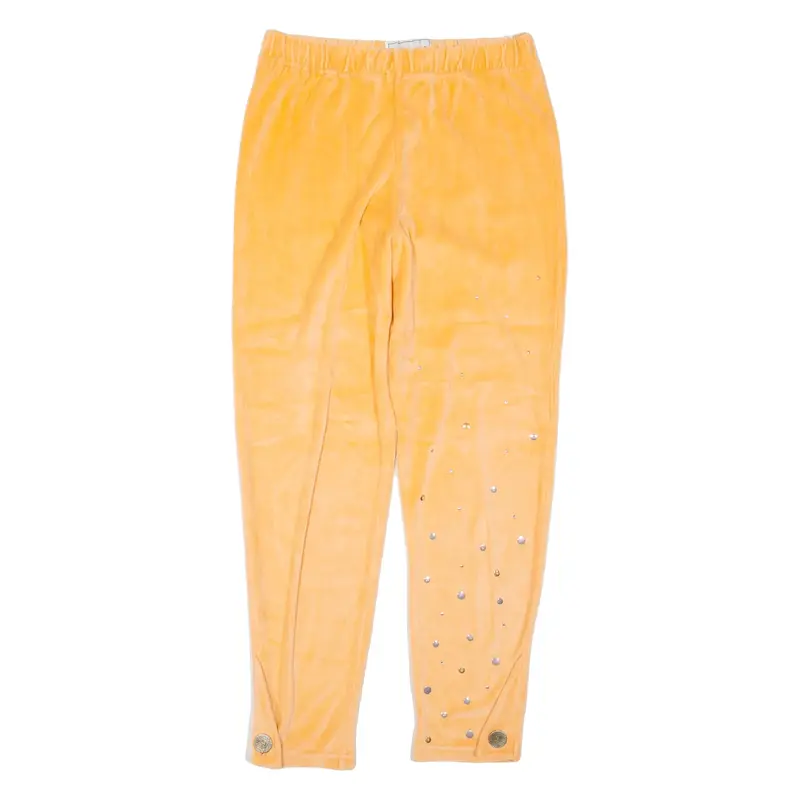 POINTAIRE Velour Womens Sweatpants Orange Tapered S W28 L25