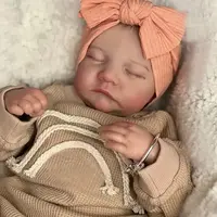 Reborn Baby Doll 20 Inch Sleeping Position Lifelike Baby Doll Soft Cloth Body Comes with Clothes and Plush Doll Gift for Kids...