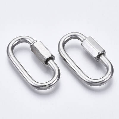 Non-Tarnish 304 Stainless Steel Screw Carabiner Lock Charms