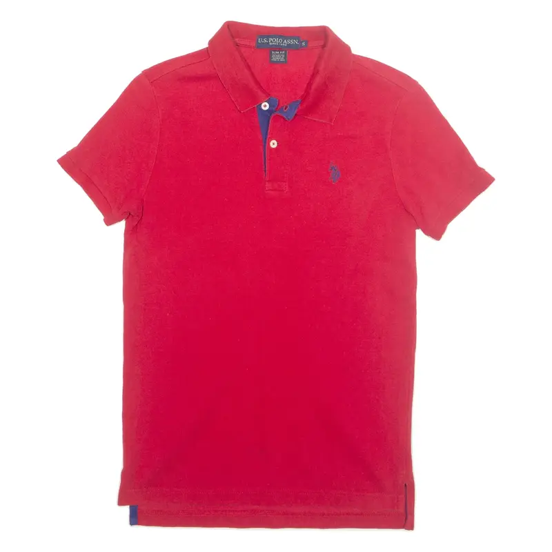 U.S. POLO ASSN SLIM Mens Polo Shirt Red S