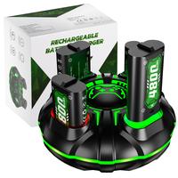 Ponkor Xbox Controller Rechargeable Battery Packs (4×4800mWh) with Fast Charging Dock, Compatible with Xbox One, Series X|S,...