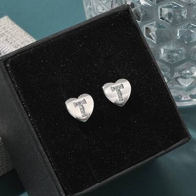 Rack Plating Brass Micro Pave Clear Cubic Zirconia Stud Earrings