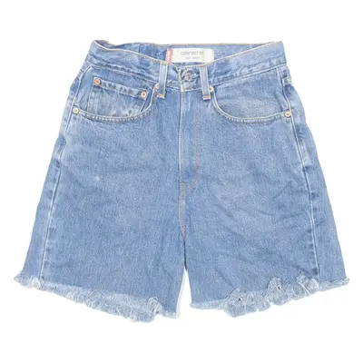 LEVI'S Womens Denim Shorts Blue Relaxed XS W26
