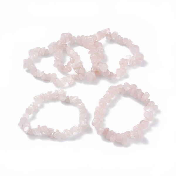 Natural Rose Quartz Stretch Bracelets