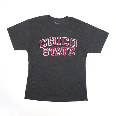 CHAMPION Chico State Sports T-Shirt Grey USA Short Sleeve Mens M