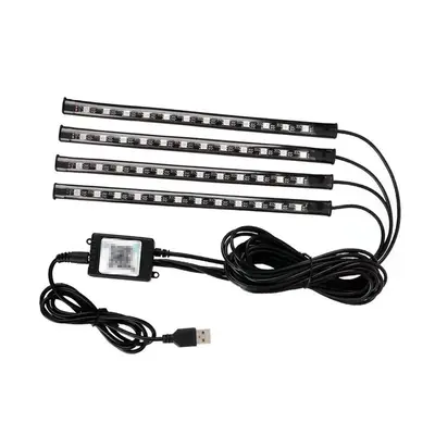 4 in 1 Car LED Light, USB Powered Smart Car Interior Decor Light with APP Control, RGB LED Lights for Car Truck ATV UTV Decor...