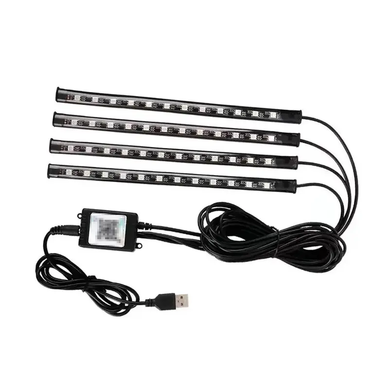 4 in 1 Car LED Light, USB Powered Smart Car Interior Decor Light with APP Control, RGB LED Lights for Car Truck ATV UTV Decor...