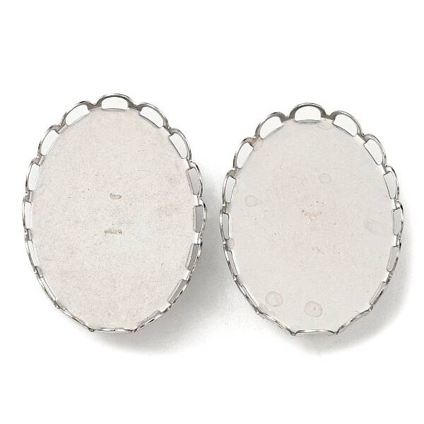 Non-Tarnish 304 Stainless Steel Fancy Cabochon Brooch Findings