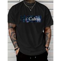 Men's soft and breathable cotton T-shirt with bold \