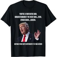 Patriotic Dad T-Shirt - Funny American Flag Slogan Tee - Father's Day Gift for Trump Supporters