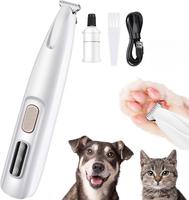 Rechargeable Pet Hair Trimmer Kit, Pet Paw Trimmer, Cordless Quiet Dog Trimmer for Grooming with LED Light, Small Dog Groomin...