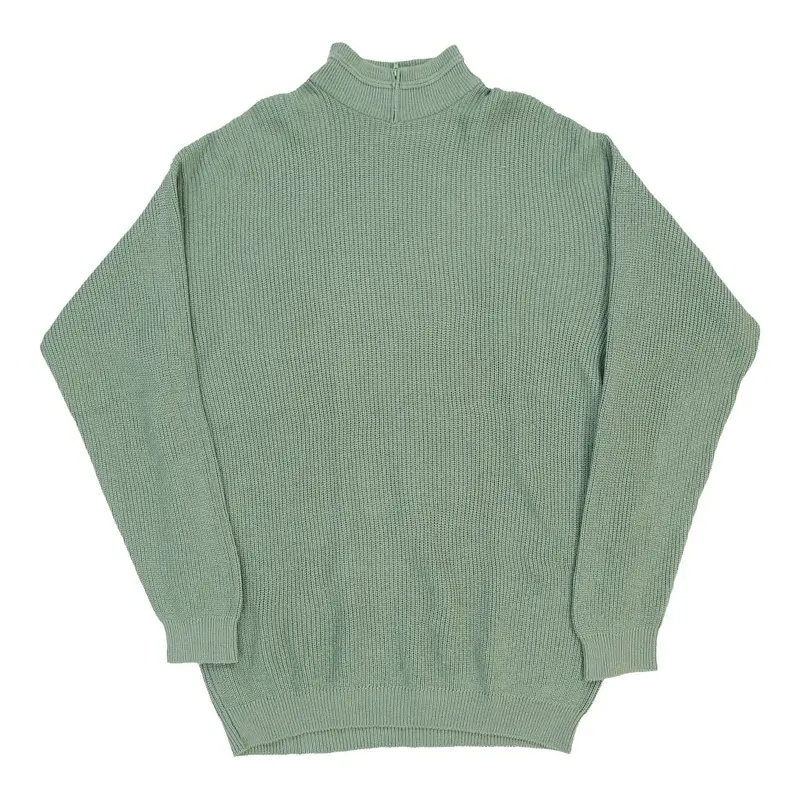 Byblos Tall 1/4 Zip - 2XL Green Cotton