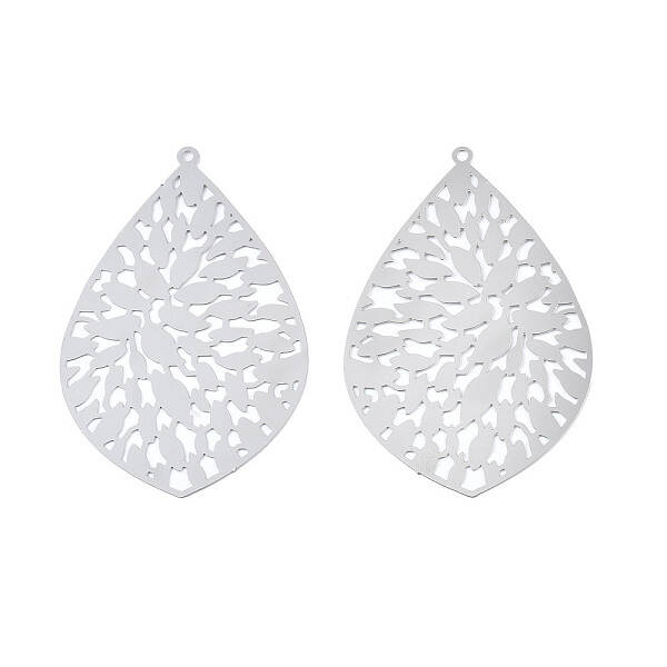 Non-Tarnish 201 Stainless Steel Filigree Big Pendants