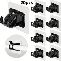 Self Adhesive Curtain Rod Holder, 20pcs/set Adjustable  Adjustable Curtain Rods Hook for Damage-free Hanging, Home Organizer ...