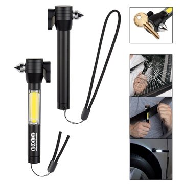 25 Customized Safety Tool With COB Flashlight - Glass Breaking