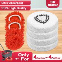 For O-Cedar EasyWring 1 Tank  System Spin Chenille Mop Replacement Heads Set Mop Heads Refills Versatile Floor Cleaning for o...