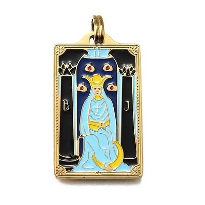 Tarot 304 Stainless Steel Enamel Pendants