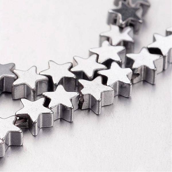 Electroplate Non-magnetic Synthetic Hematite Bead Strands